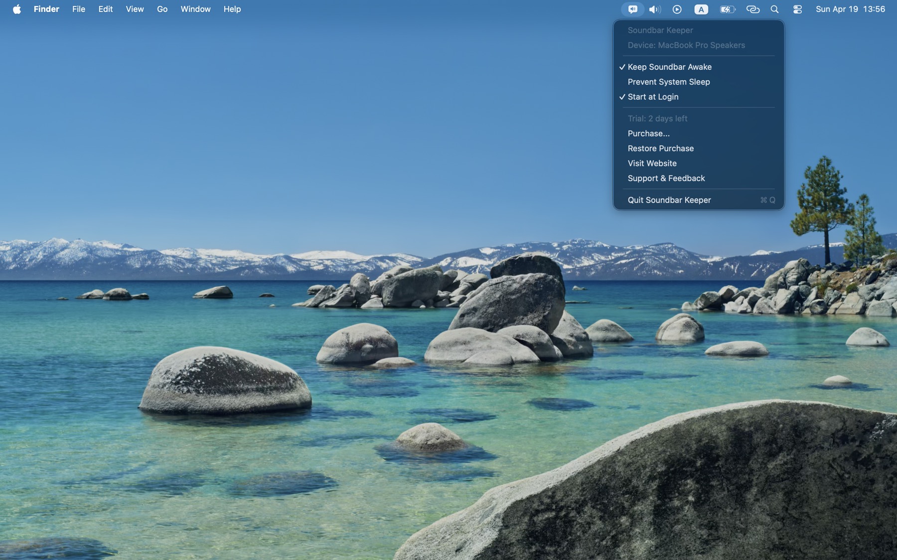 Soundbar Keeper menubar